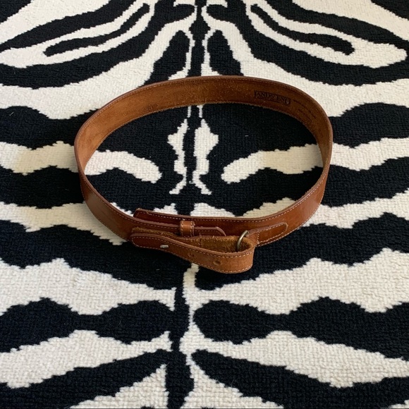 Vintage Lands End Safari Wide Leather Corset Utility - Picture 2 of 8